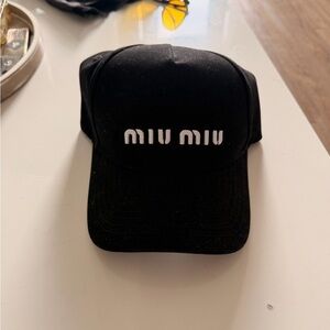 Miu Miu Black Logo Hat